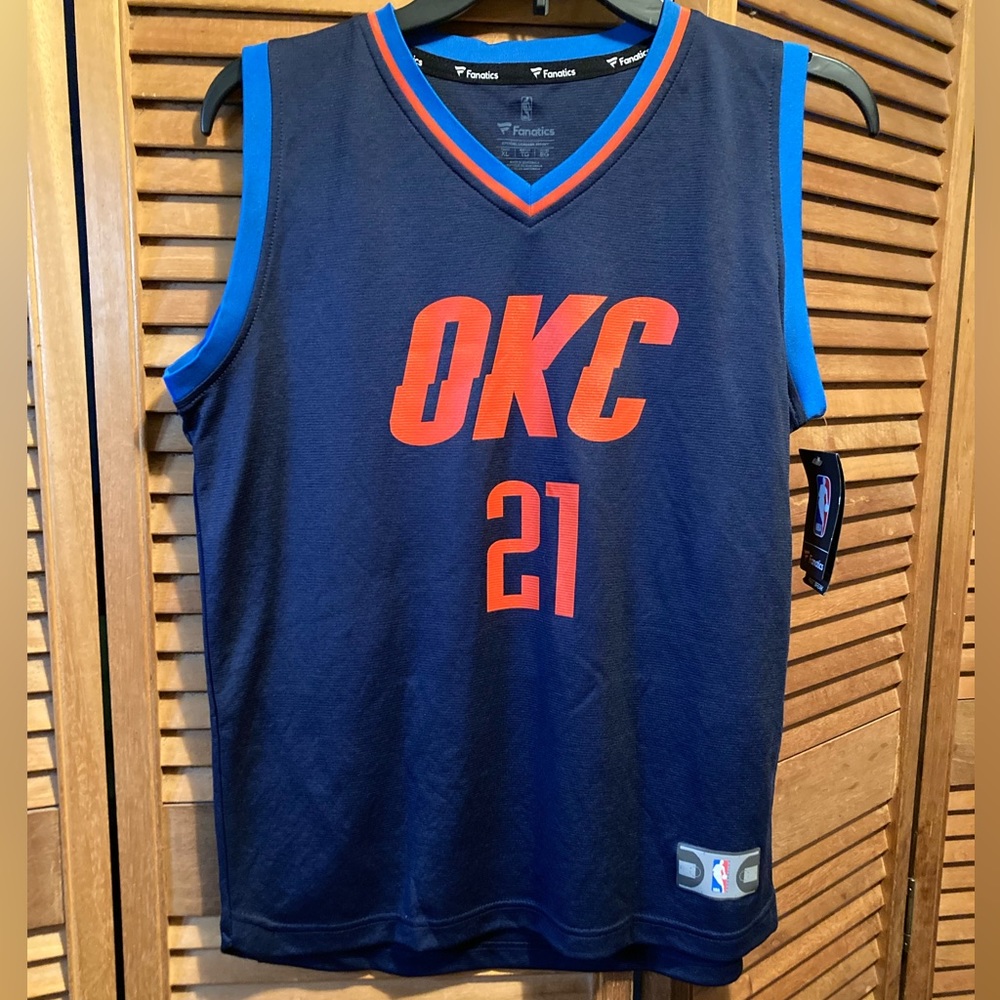Fanatics Oklahoma City OKC #21 Robertson Navy Blue Basketball Jersey